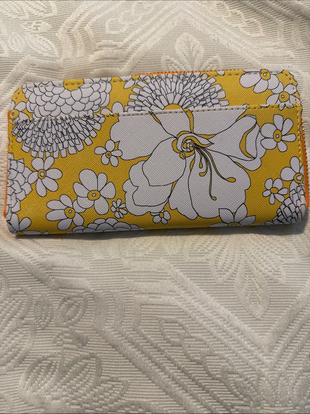 Trina Turk Yellow Floral Zip Wallet